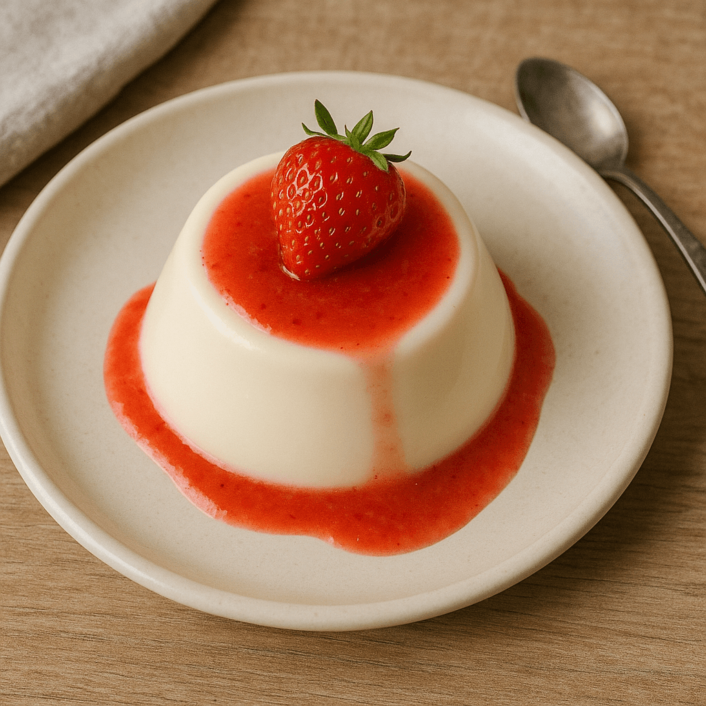 Panakota (panna cotta): estetiškas desertas be želatinos gumulų