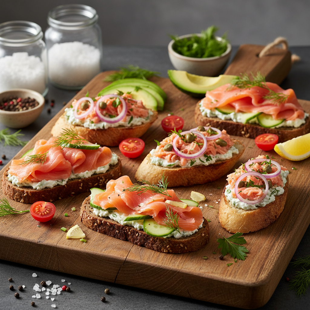 Skanūs sumuštinių su lašiša receptai, kuriuos lengvai pasigaminsite namuose