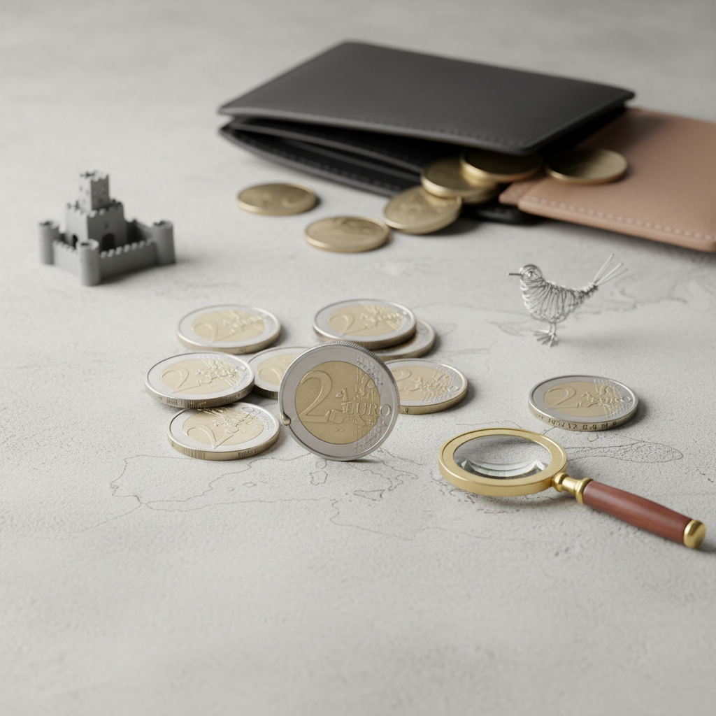 2 eurų monetos, vertos tūkstančių: pasitikrinkite pinigines