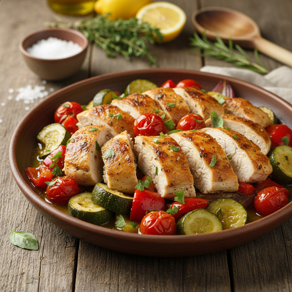 Sultinga vištiena su daržovėmis orkaitėje: lengvas receptas